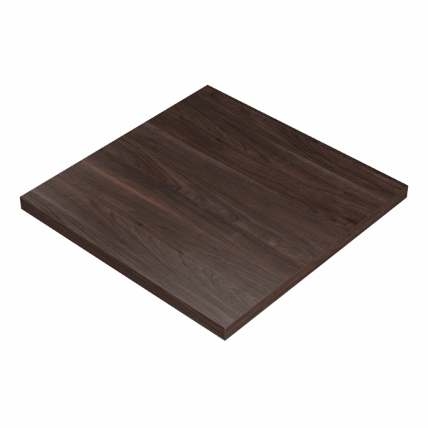 Horeca bartafel 60x60 cm | walnoot | gietijzeren frame met kruisvoet - Afbeelding 4