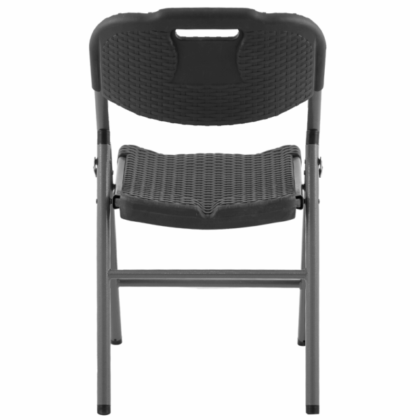 Felix | klapstoel | zwart | rotan motief - Afbeelding 3