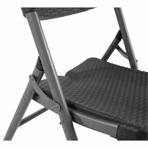 Felix | klapstoel | zwart | rotan motief - Afbeelding 4