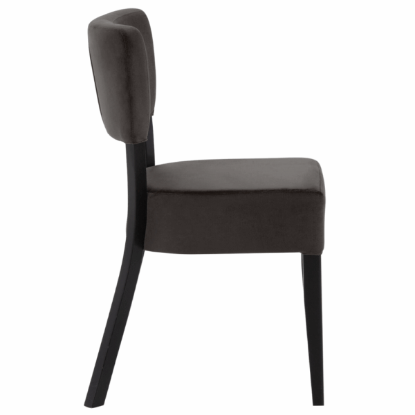 Gastrostoel Lagos - fluweel antraciet - Afbeelding 3