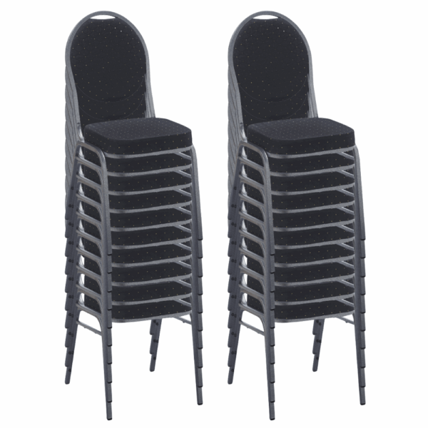 Stapelstoel banketstoel Hermano zwart | set van 20