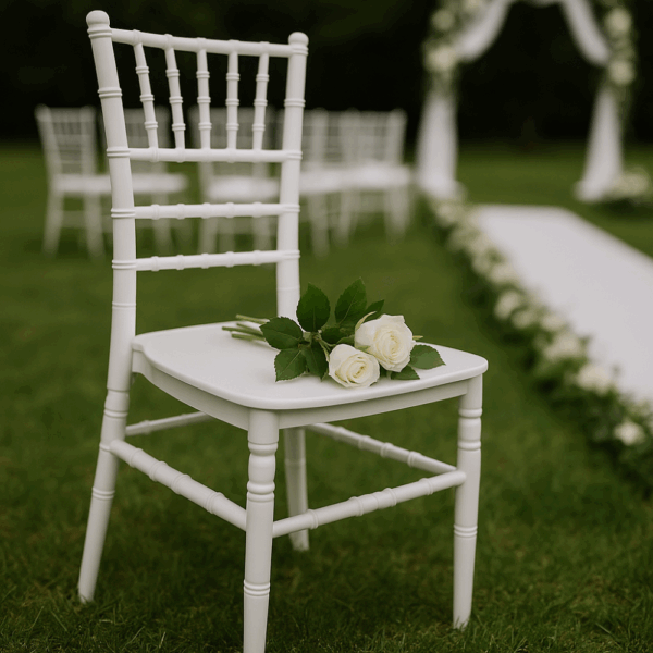 Bruiloft stoel | Chiavari Tiffany - wit - Afbeelding 2