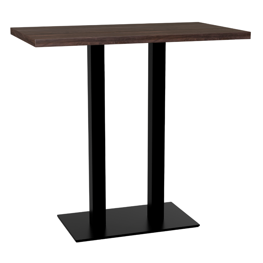 Horeca bartafel 120x70 cm | walnoot | gietijzeren onderstel