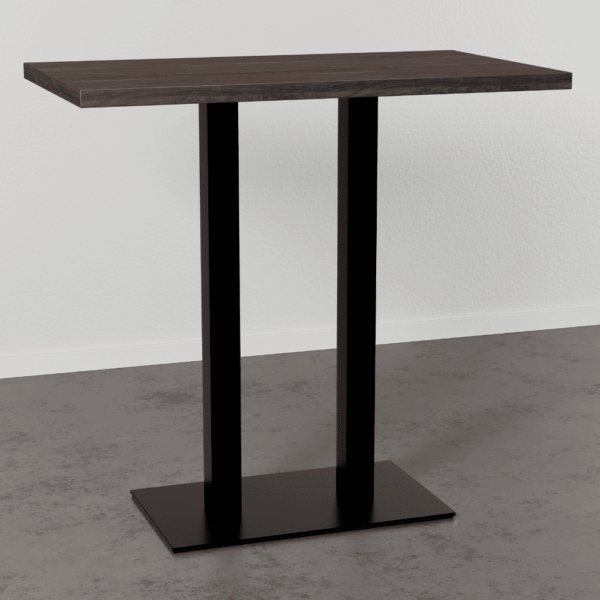 Horeca bartafel 120x70 cm | walnoot | gietijzeren onderstel - Afbeelding 2