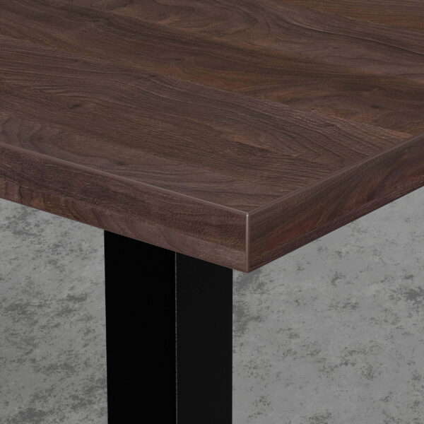 Horeca bartafel 50x50 cm | walnoot | gietijzeren onderstel - Afbeelding 2