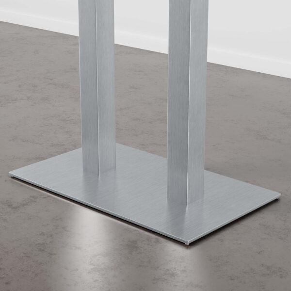 Horeca bartafel 120x80 cm | marmer wit | roestvrijstalen onderstel - Afbeelding 4