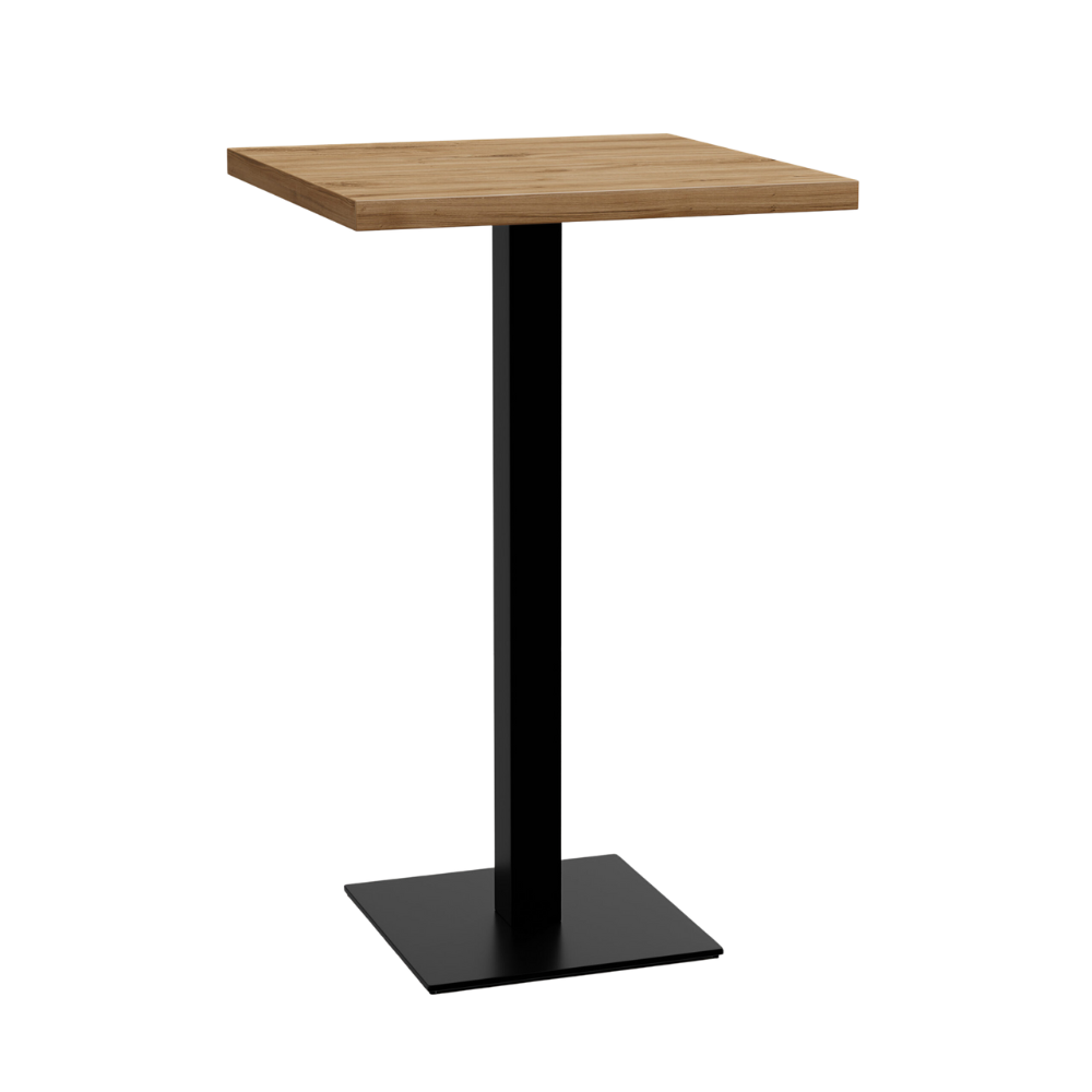 Horeca bartafel 50x50 cm | eiken Rome naturel | gietijzeren onderstel