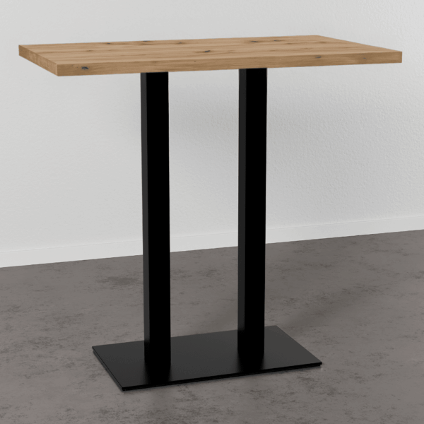 Horeca bartafel 120x80 cm | eiken Artisan | gietijzeren onderstel - Afbeelding 2