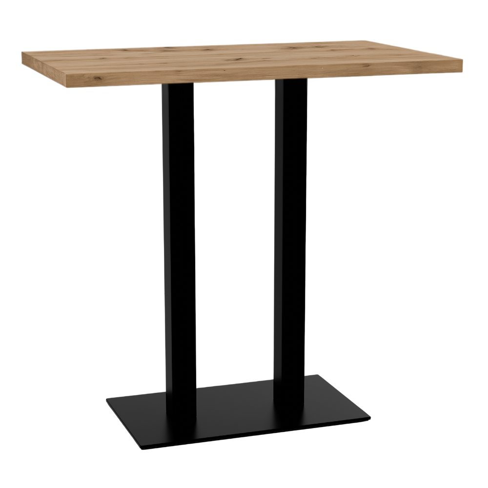 Horeca bartafel 120x80 cm | eiken Artisan | gietijzeren onderstel