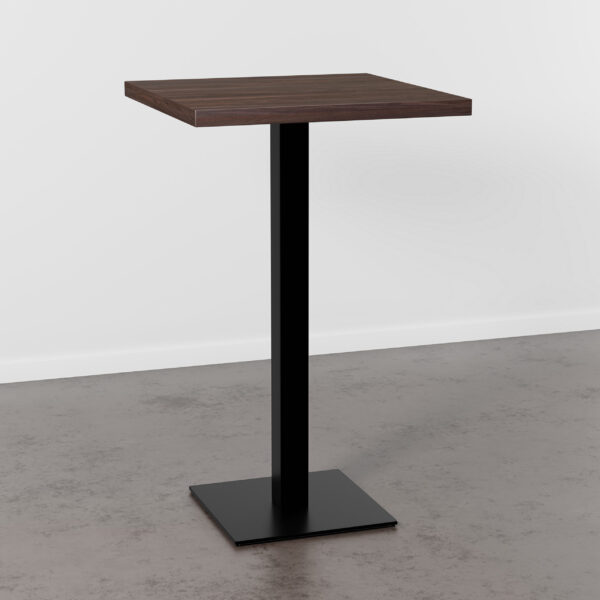 Horeca bartafel 50x50 cm | walnoot | gietijzeren onderstel