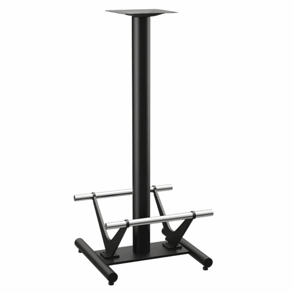 Premium horeca tafel 50x50 cm | walnoot | met roestvrijstalen voetsteunen - Afbeelding 5