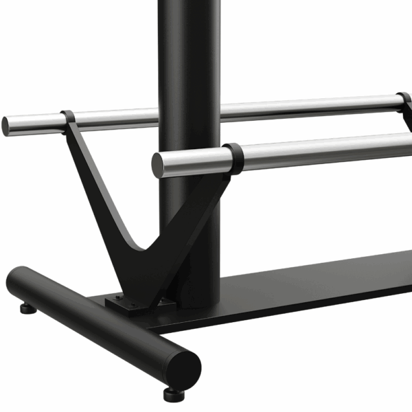 Bartafel Horeca hoge tafel 120x70 cm | donker marmer | met roestvrijstalen voetsteunen - Afbeelding 3