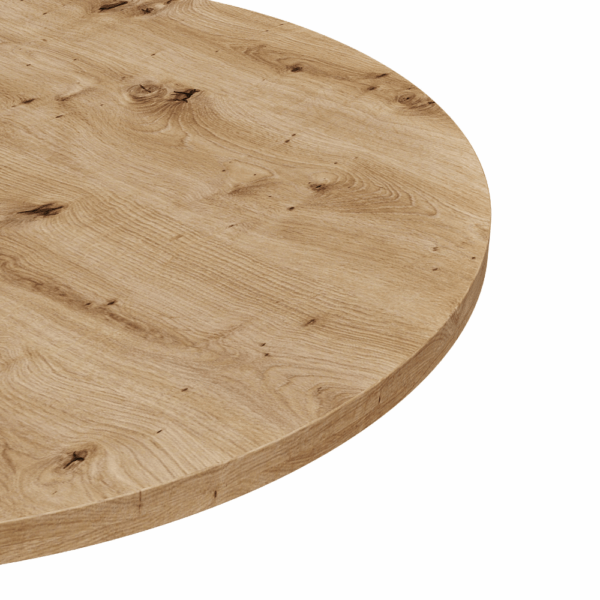 Horeca eettafel rond | Ø 110 cm | Eiken Artisan | Gietijzeren onderstel XXL G800 - Afbeelding 2