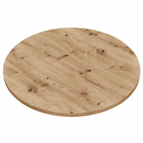 Horeca eettafel rond | Ø 110 cm | Eiken Artisan | Gietijzeren onderstel XXL G800 - Afbeelding 4