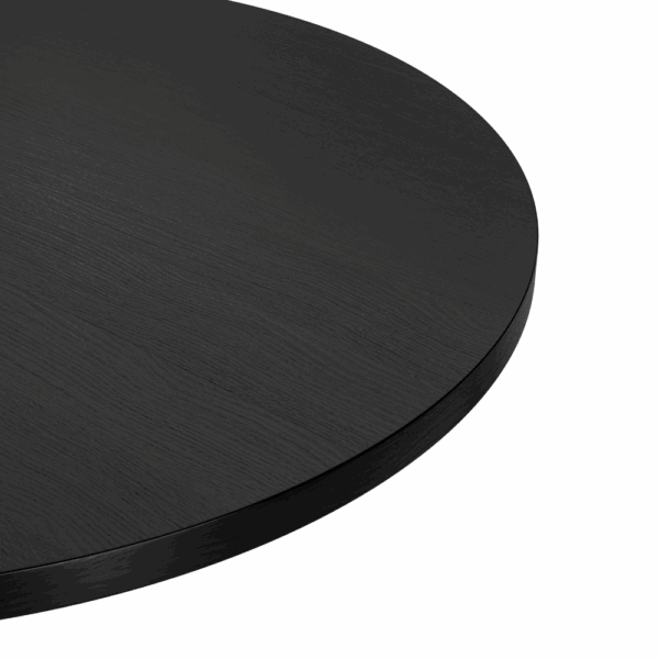 Horeca eettafel rond | Ø 110 cm | donker houtlook | premium gietijzeren frame XXL G800 - Afbeelding 2