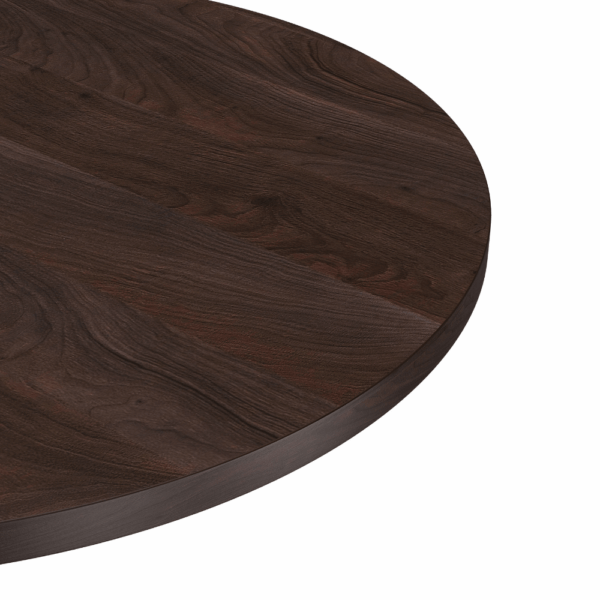 Horeca eettafel rond | Ø 110 cm | walnoot | premium gietijzeren onderstel XXL G800 - Afbeelding 2