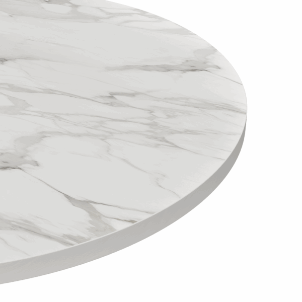 Horeca eettafel rond | Ø 110 cm | marmer wit | premium gietijzeren frame XXL G800 - Afbeelding 2