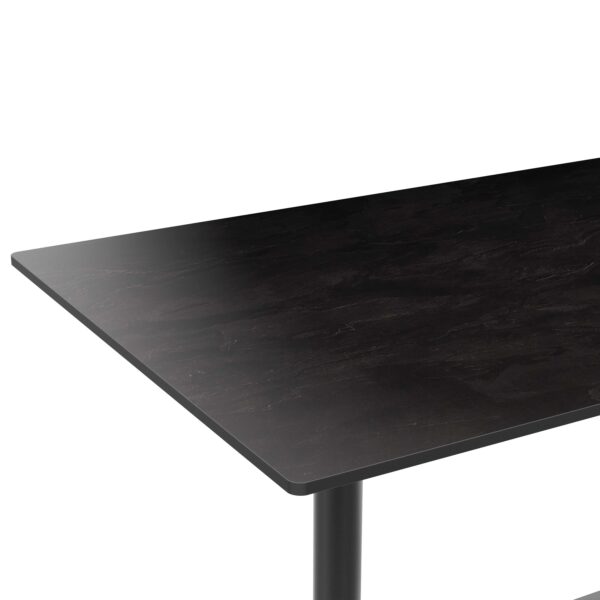 Horeca terras tafel Richard Dubbel | 120x70 cm | HPL Compact donker leisteen - Afbeelding 3