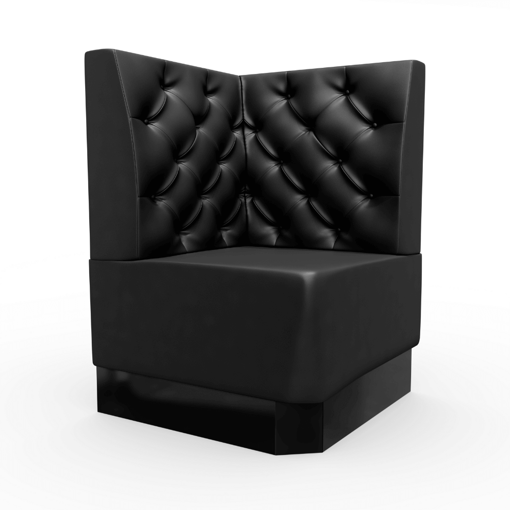 Amsterdam kunstleren hoek Chesterfield zwart