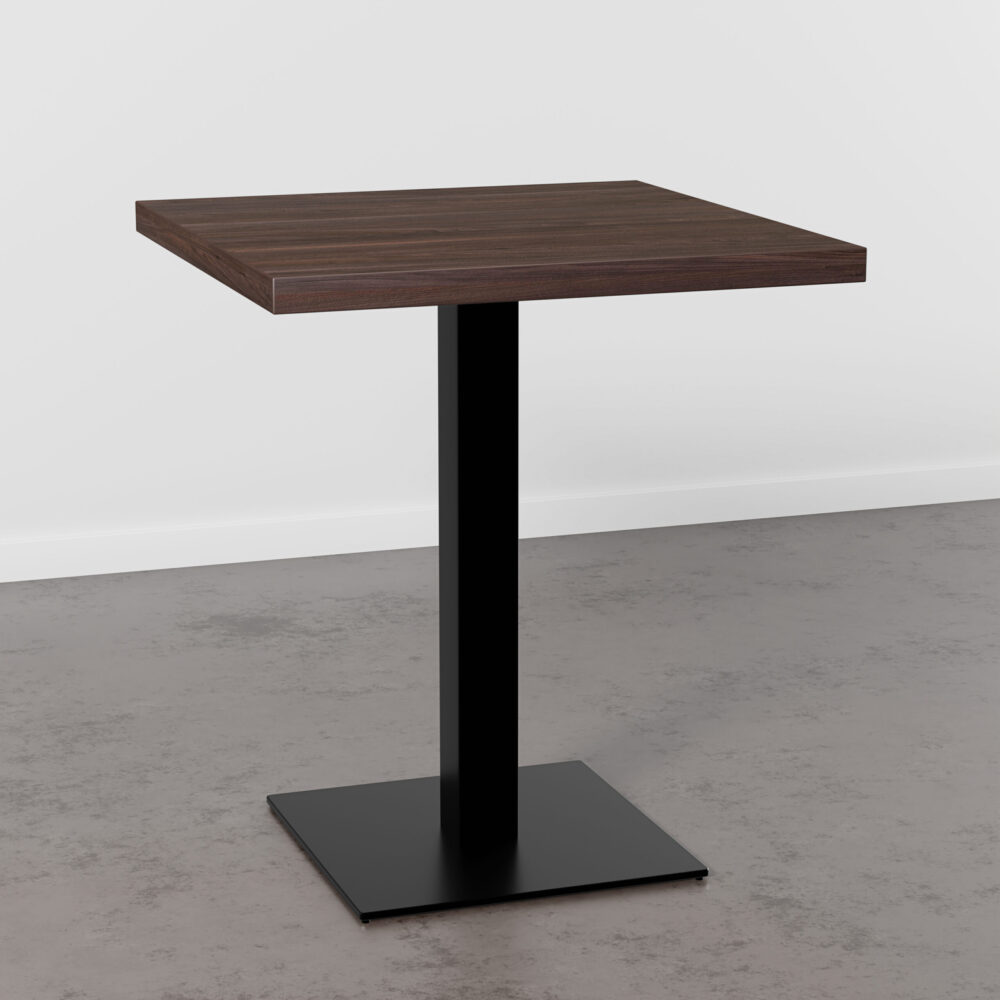 Bistrotisch-D4409-OV-Walnussbraun-Gusseisen-Gestell
